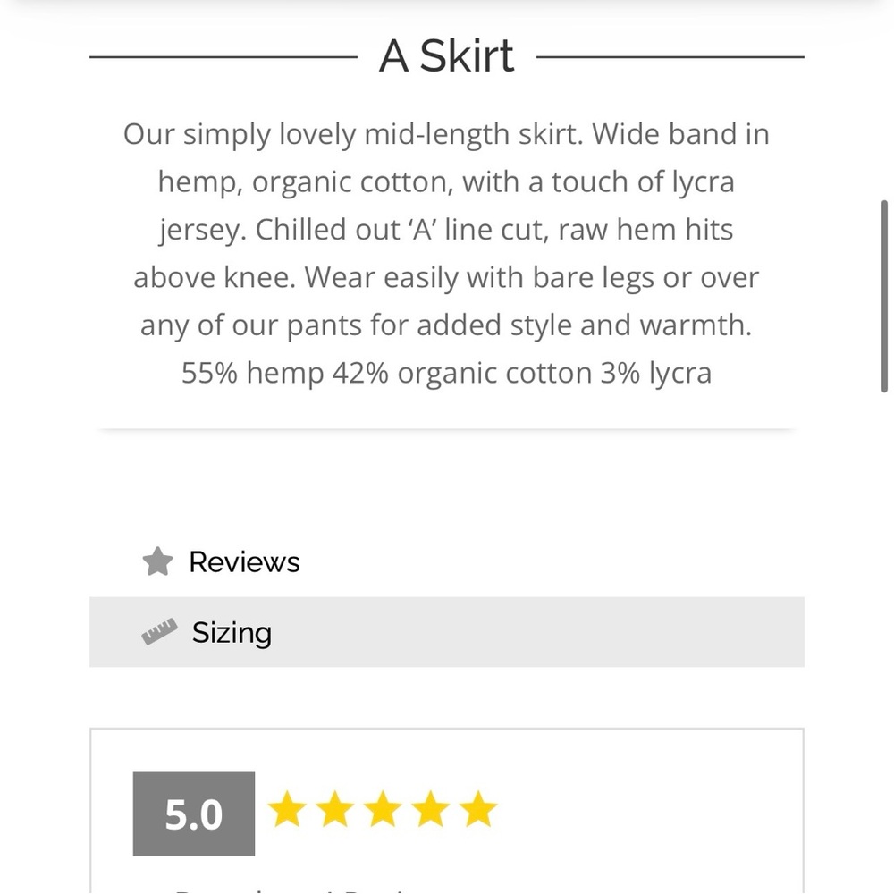 Sweet Skins Hemp, A Skirt in Garnet, New, Size Small, Hemp Blend - Picture 4 of 7